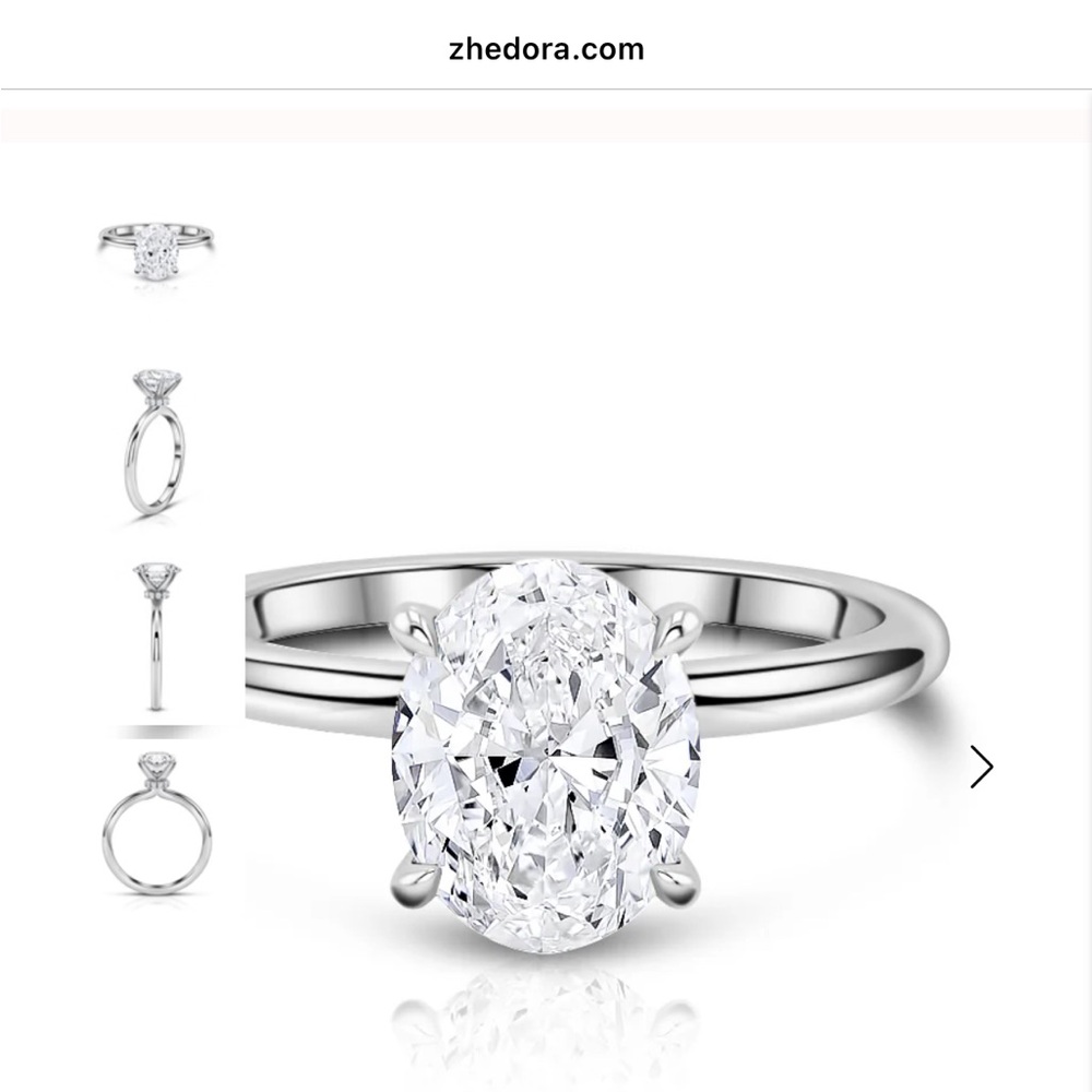 3 ct. Moissanite Engagement Ring - Picture 4 of 6